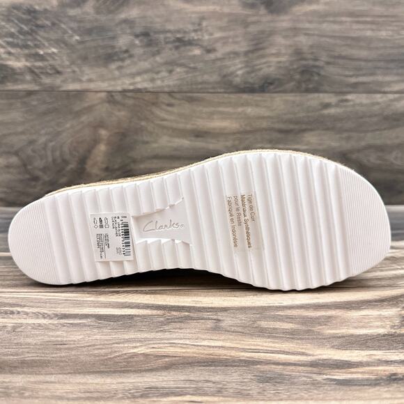 NIB Clarks Lana Glide 9M Ankle Strap Platform Comfort Sandals Black Leather - Picture 8 of 12